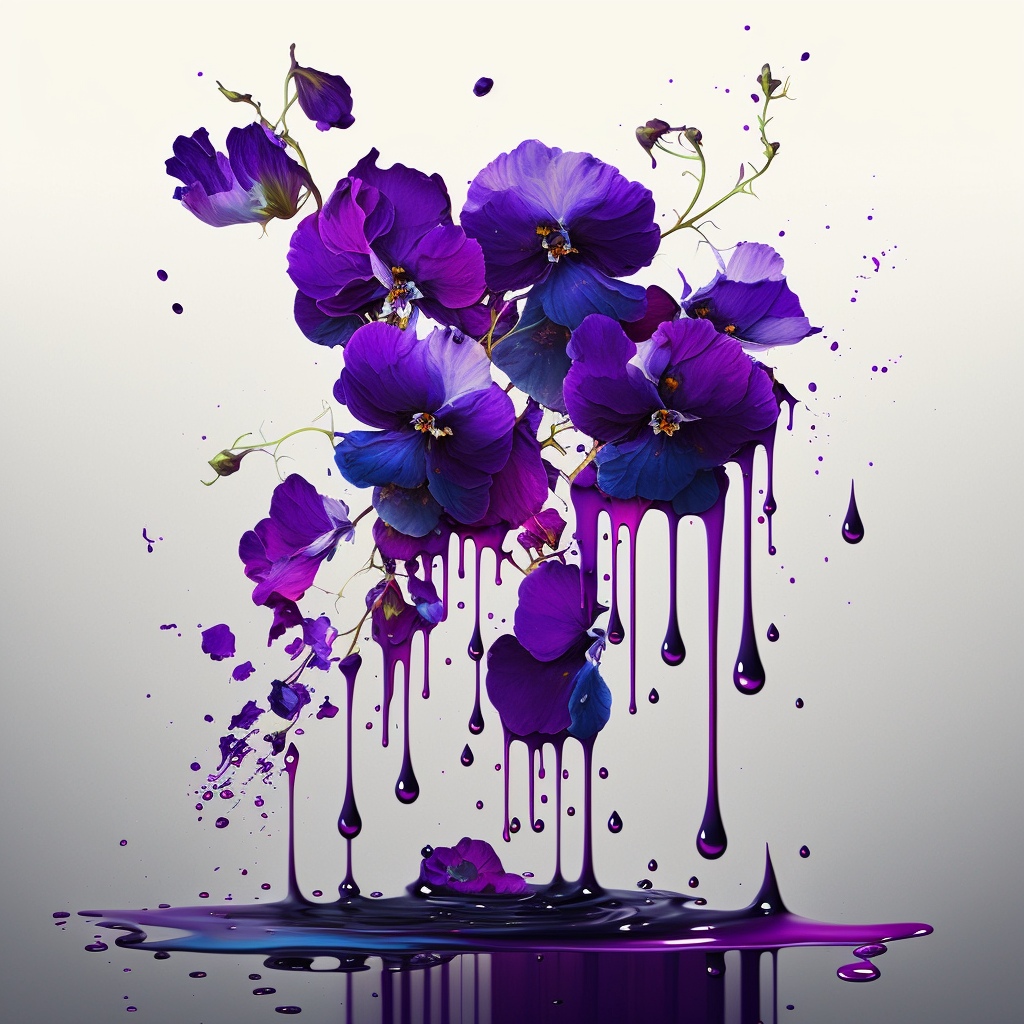 Violet flower oil